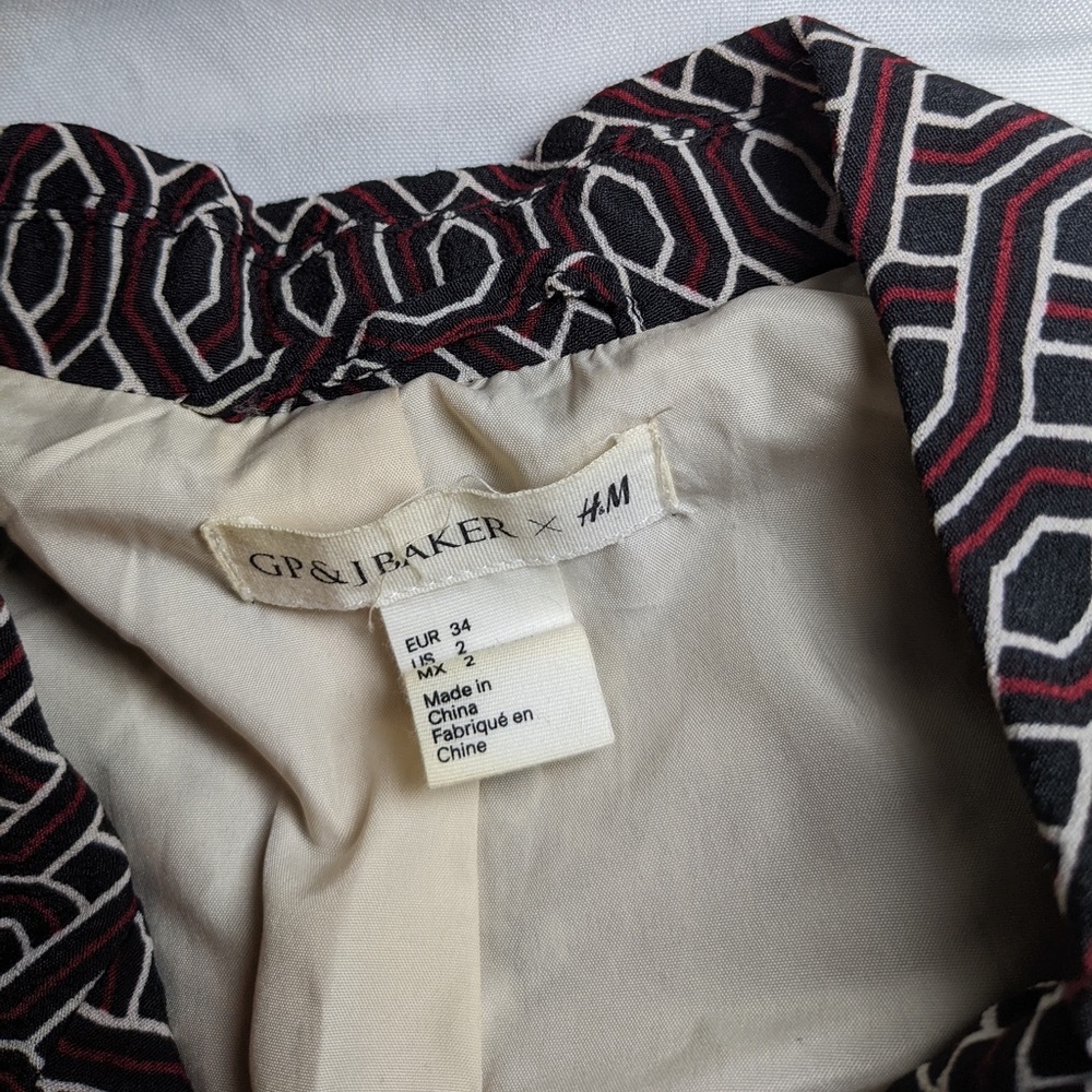 Geometric pattern slim blazer - Picture 6 of 9